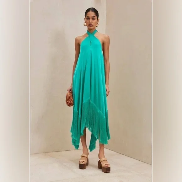 Cult Gaia | Ali Fringe Silk Maxi Dress - Picture 5 of 7